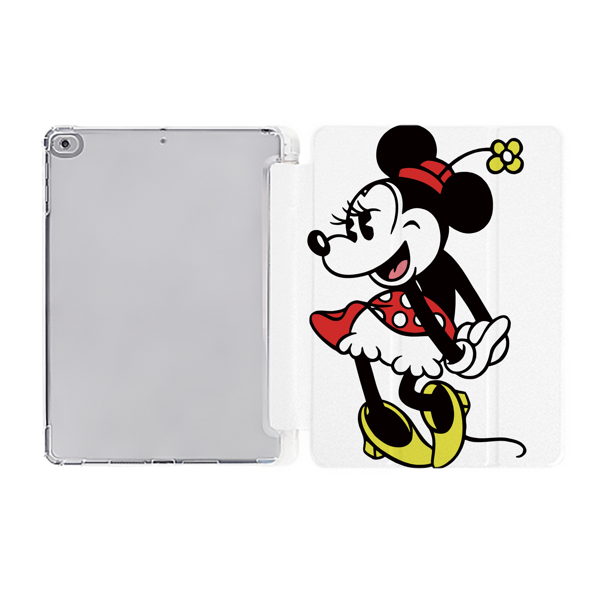 （画像用） ミッキーマウス Mickey Mouse IPad ケース ペン収納付き 三つ折りスタンド PUレザー×シリコン 対応機種9.5/10.5/10.9インチ